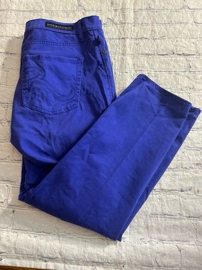 ROCK & REPUBLIC HAMBURG PANTS ROYAL BLUE PURPLE COLOR BLACK HARDWARE SIZE 14
